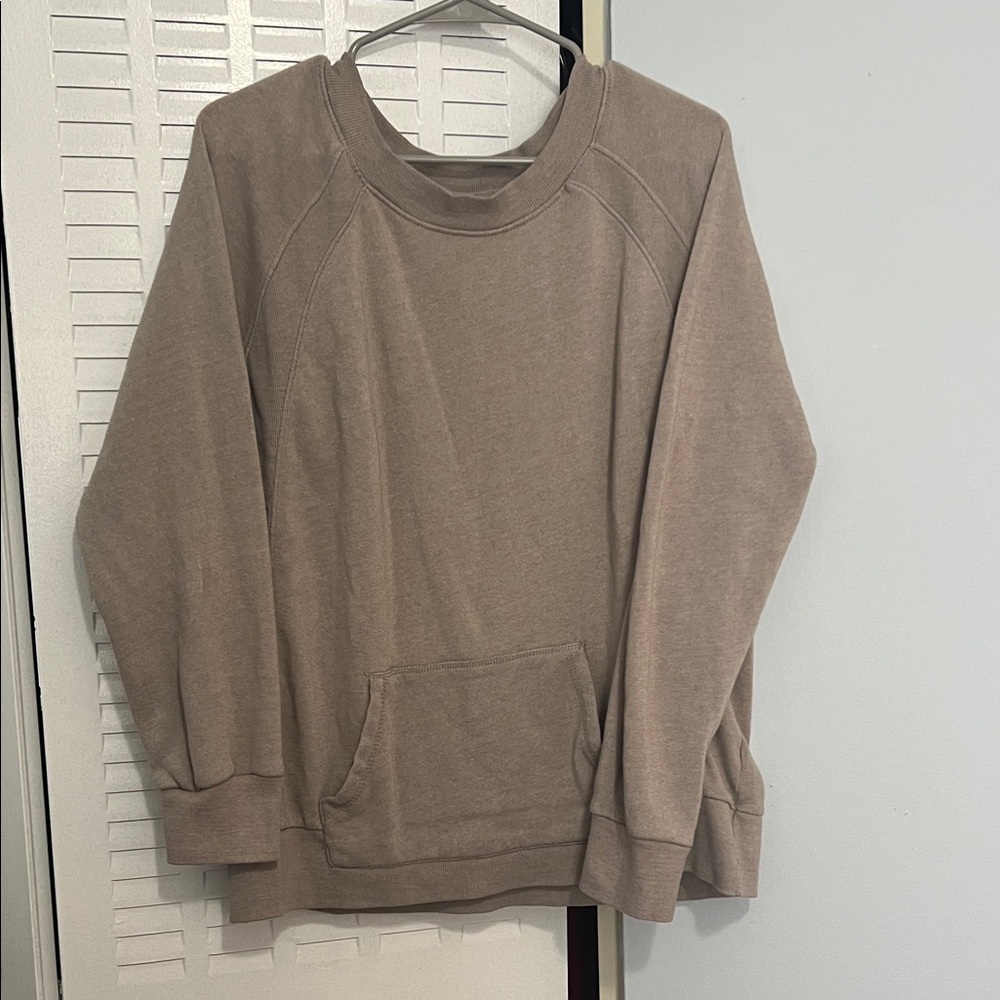 Crew neck Taupe Sweatshirt Women's XL